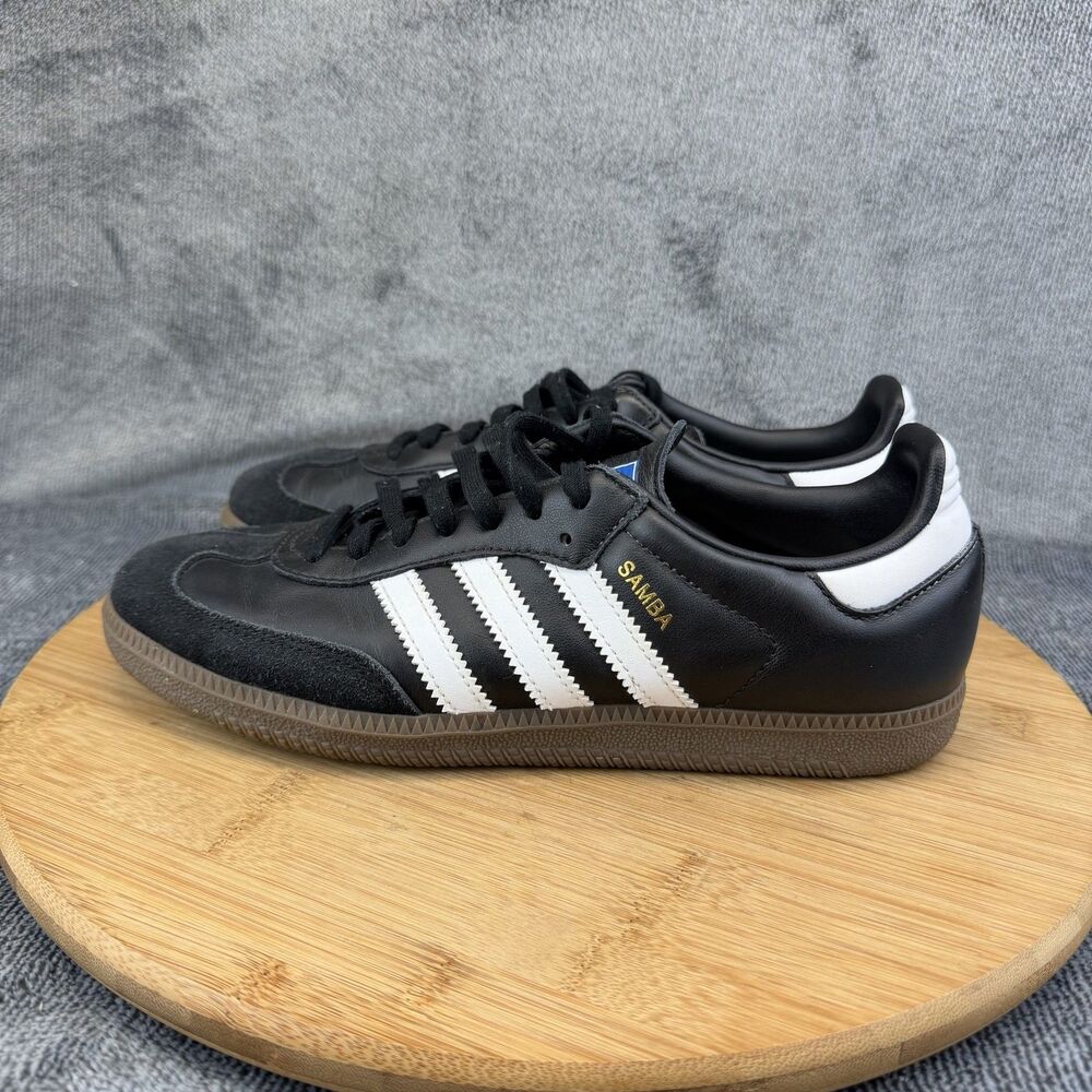 Adidas Samba Shoes Mens Size 6 Black White Leather Soccer Sneakers IE3676